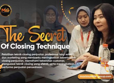 Hubungi Maximum Life Group untuk mengikuti training closing sales technique, pelatihan teknik closing penjualan profesional bagi sales dan marketing yang membantu meningkatkan keberhasilan closing penjualan, memahami keberatan customer, menguasai teknik closing yang efektif, serta meningkatkan performa penjualan perusahaan.