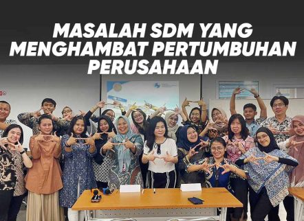 masalah SDM perusahaan seperti produktivitas karyawan rendah, leadership lemah, kurangnya engagement tim, sistem kerja tidak efektif, dan pengembangan SDM yang tidak berjalan optimal