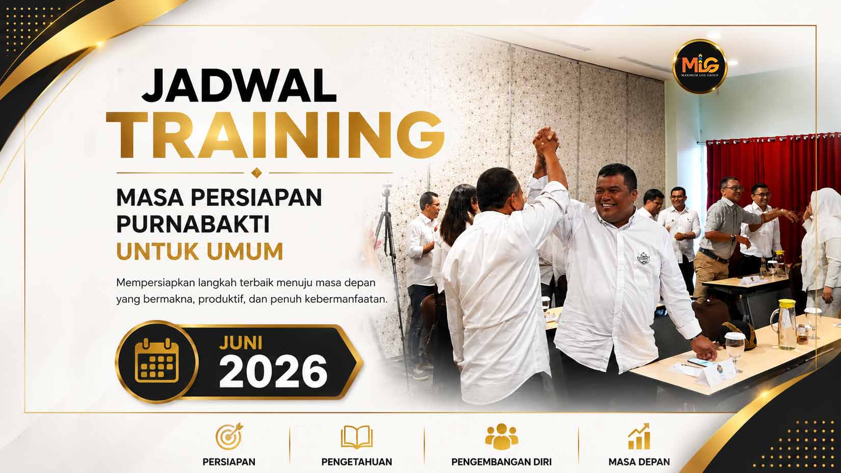 Suasana seminar persiapan pensiun dan pelatihan purnabakti terbaru tahun 2026